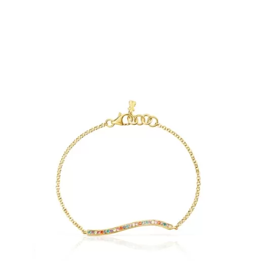 New Silver vermeil Vibrant Colors Bracelet with gemstones Silver Bracelets | Chain Bracelets