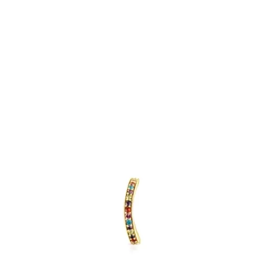 Hot Silver vermeil Vibrant Colors Earcuff with gemstones Silver Earrings | Individual Earrings