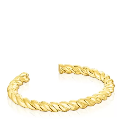 Best Silver vermeil Twisted Rigid Bracelet Silver Bracelets | Bangle Bracelets