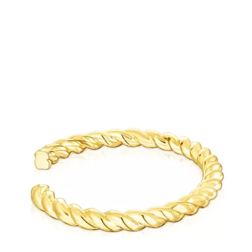 Best Silver vermeil Twisted Rigid Bracelet Silver Bracelets | Bangle Bracelets