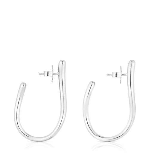 Best Silver wave-shaped Hoop earrings New Hav Silver Earrings | Hoop Earrings