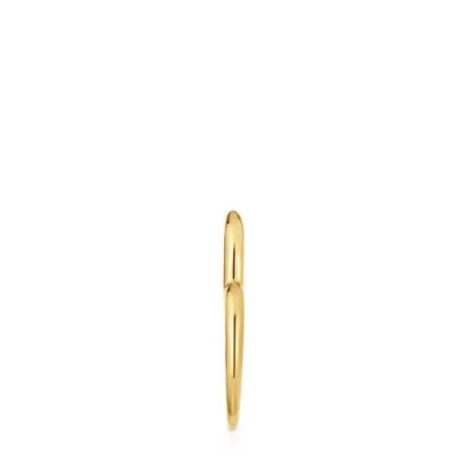 Hot Single heart Hoop earring with 18kt gold plating over silver My Other Half Silver Earrings | Hoop Earrings
