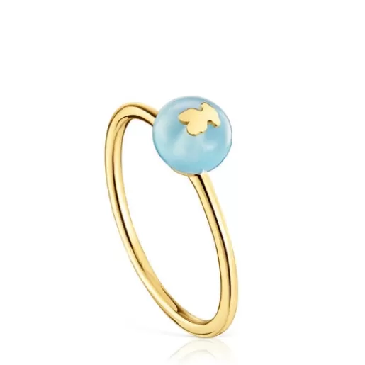 Cheap Small gold and chalcedony bear Ring Balloon 分类为空