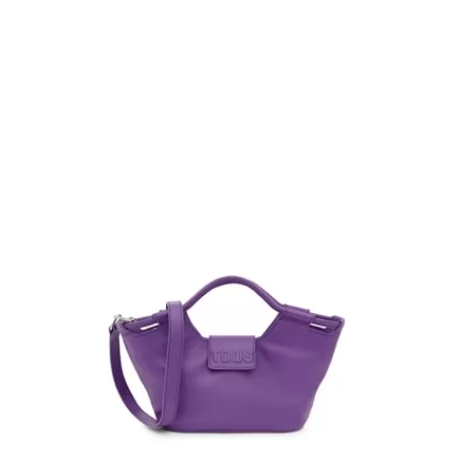 Fashion Small purple leather Tote bag Sun Leather Handbags