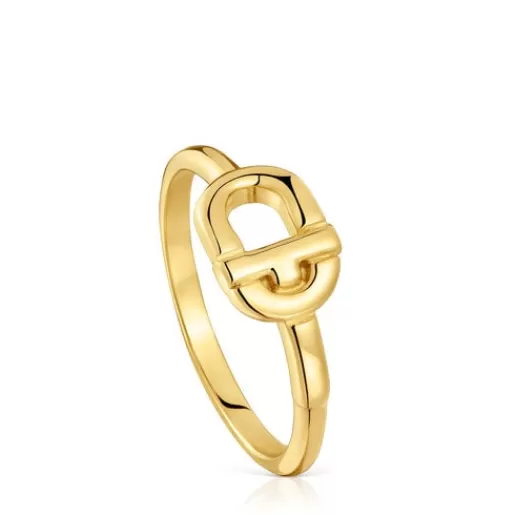 Flash Sale Small Ring with 18kt gold plating over silver MANIFESTO Silver Rings | Small Rings