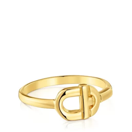 Flash Sale Small Ring with 18kt gold plating over silver MANIFESTO Silver Rings | Small Rings