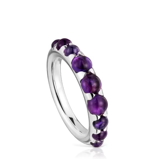 Discount Small silver and amethyst Ring Sugar Party Silver Rings