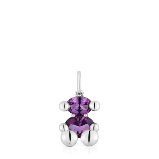 Fashion Small bear motif Pendant with laboratory-grown lilac sapphire Color Bear LGG Small Pendants