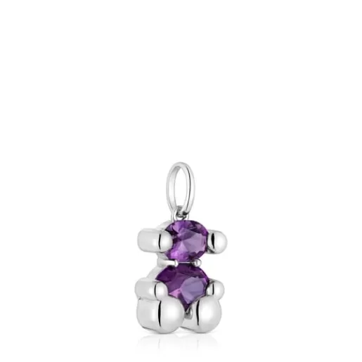 Fashion Small bear motif Pendant with laboratory-grown lilac sapphire Color Bear LGG Small Pendants