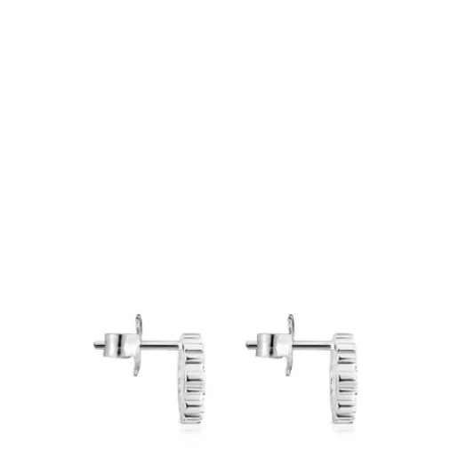 New Small Straight disc Earrings Silver Earrings | Small Earrings