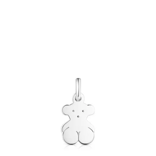 Hot Small Silver Sweet Dolls bear Pendant Silver Pendants