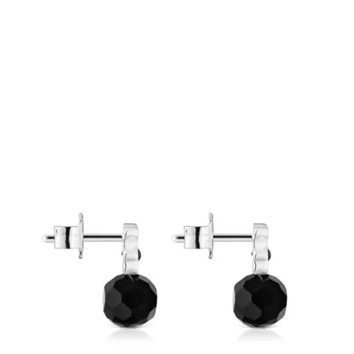 Store Small with onyx bear Earrings I-Bear Silver Earrings | Small Earrings