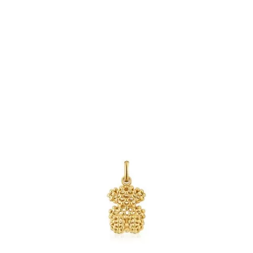 Cheap Small texturized gold bear Pendant Bold Bear Gold Pendants | Small Pendants