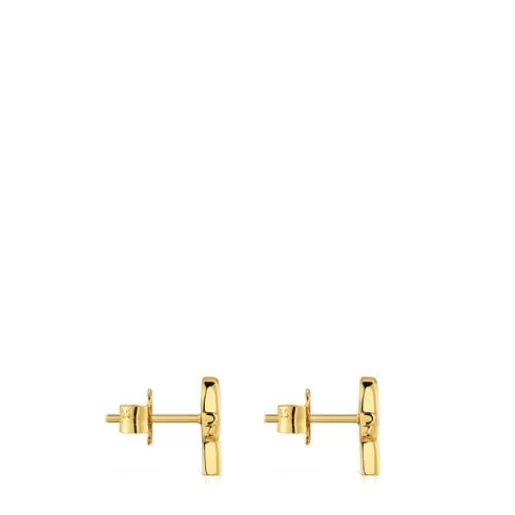 Cheap Small MANIFESTO Earrings with 18 kt gold plating over silver Silver Earrings | Small Earrings