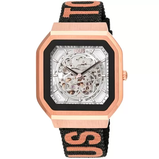 Online Smartwatch with nylon strap and pink silicone strap B-Connect For Her | For Man