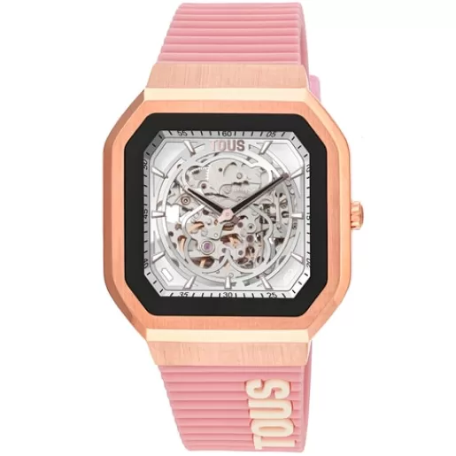 Online Smartwatch with nylon strap and pink silicone strap B-Connect For Her | For Man