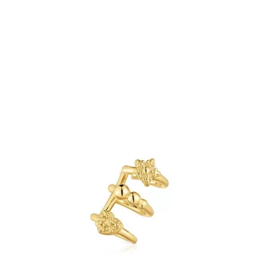 Clearance Spiral Earcuff with 18kt gold plating over silver Grain Silver Earrings