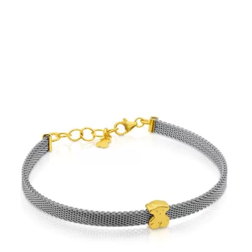 New Steel and Gold Icon Mesh Bracelet Gold Bracelets | Chain Bracelets