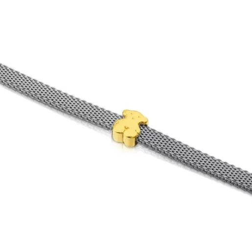 New Steel and Gold Icon Mesh Bracelet Gold Bracelets | Chain Bracelets