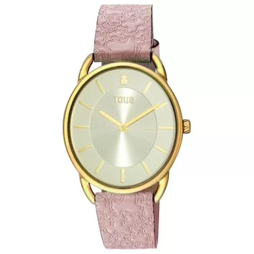 New Dai XL Analogue watch with pink leather Kaos strap For Her | Analog Watches