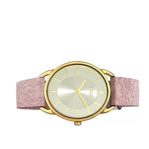 New Dai XL Analogue watch with pink leather Kaos strap For Her | Analog Watches
