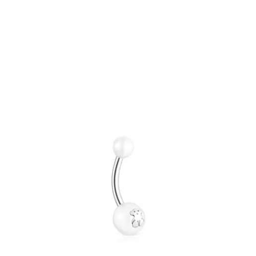 Online Pearl navel Piercing with pearls Belly Piercing | Steel Piercing