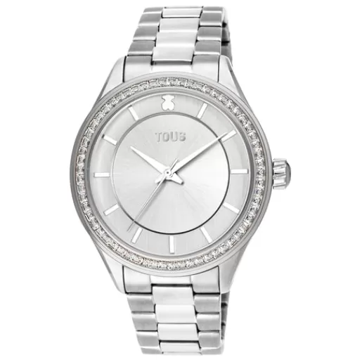 Flash Sale Steel T-Shine Watch with cubic zirconia For Her | Analog Watches