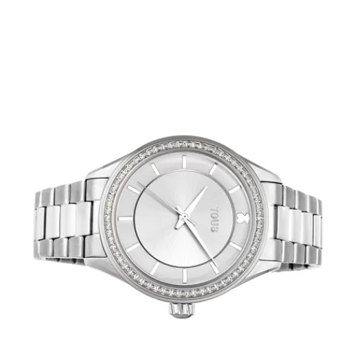 Flash Sale Steel T-Shine Watch with cubic zirconia For Her | Analog Watches