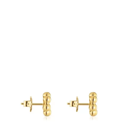 Flash Sale Sugar Party short flower Earrings with 18kt gold plating over silver and iolite Silver Earrings | Small Earrings