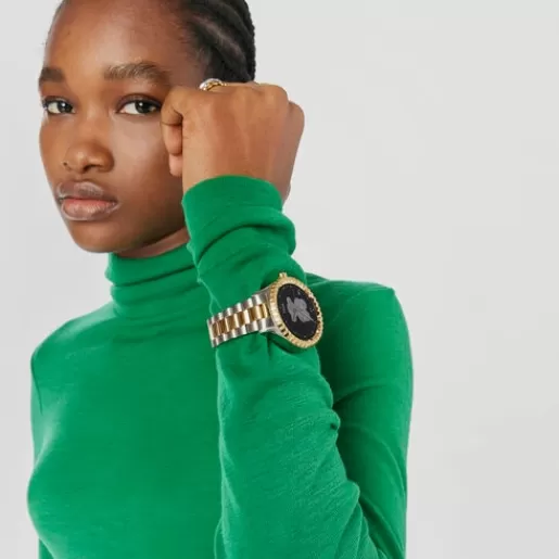 Best T-Bear Connect Smartwatch with steel and gold-colored IP steel wristband For Her | For Man