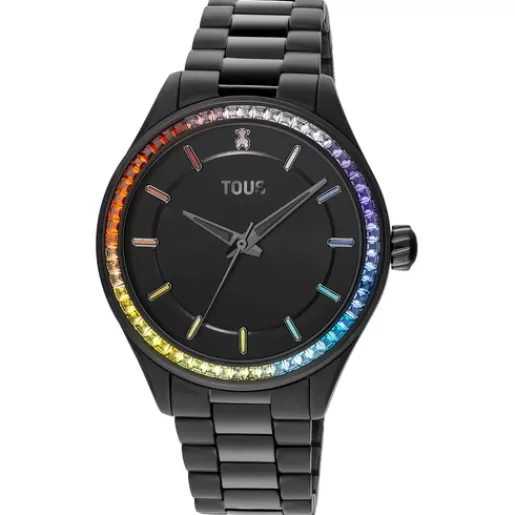 Fashion Tender Shine Analogue watch with black IP strap For Her | Analog Watches