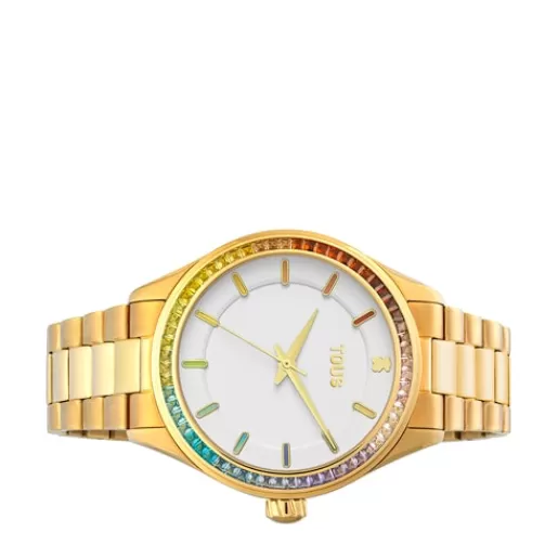 Online Tender Shine Analogue watch with gold IP strap For Her | Analog Watches