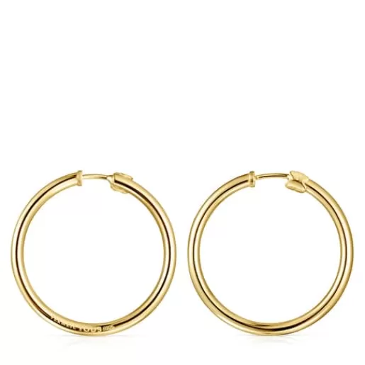 Sale Basics large Earrings in Silver Vermeil Silver Earrings | Hoop Earrings