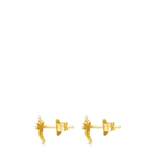 Store Bera Earrings in Gold with Diamonds. Gold Earrings | Small Earrings