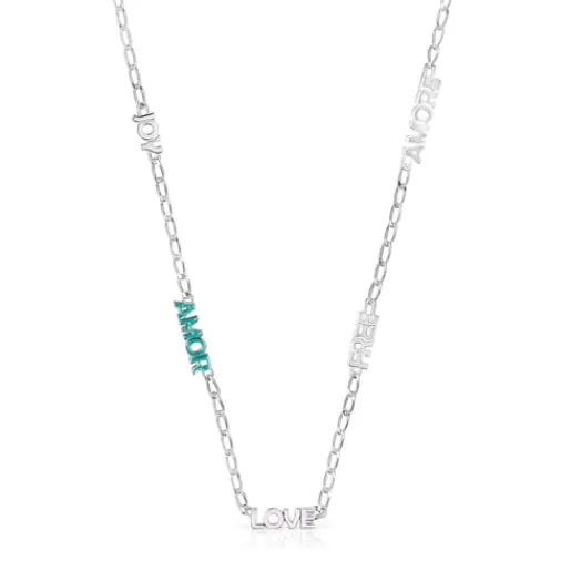 Flash Sale Crossword Amor Necklace Silver Necklaces | Short Necklaces