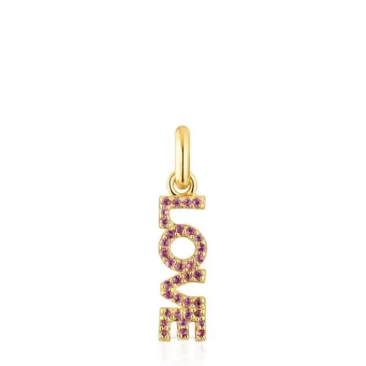 Cheap Crossword Love Pendant with amethyst Silver Pendants | Small Pendants