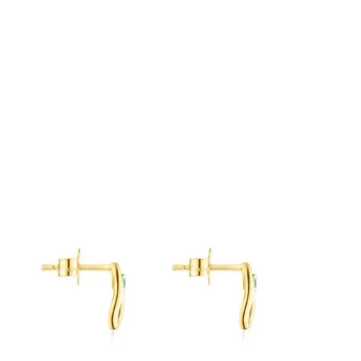 Clearance Hav earrings in gold with tsavorite gems Gold Earrings | Small Earrings