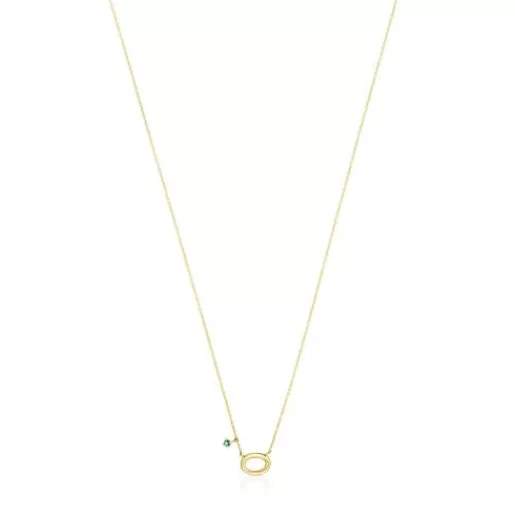 New Hav necklace in gold with tsavorite gems Gold Necklaces | Short Necklaces