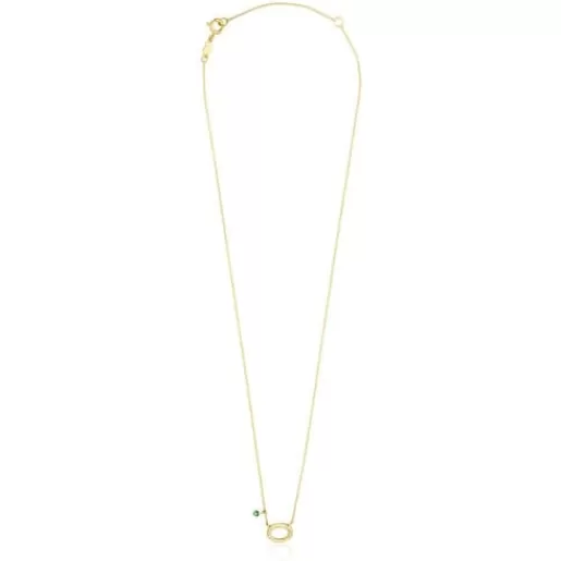 New Hav necklace in gold with tsavorite gems Gold Necklaces | Short Necklaces