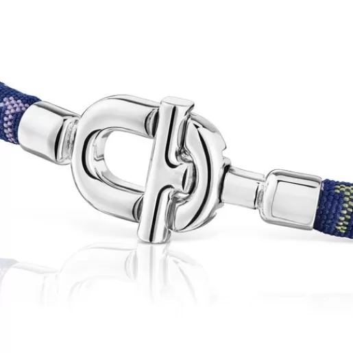 Hot MANIFESTO Bracelet in silver with cord Silver Bracelets | Cord And Thread Bracelets