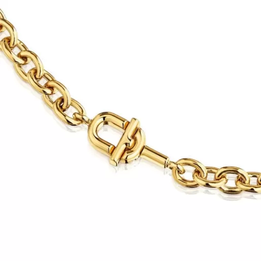 Flash Sale MANIFESTO chain choker with 18 kt gold plating over silver Silver Necklaces | Chokers