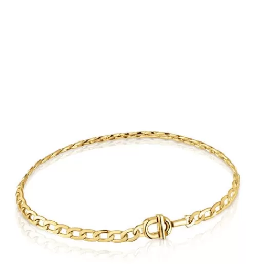 New MANIFESTO curb chain Bracelet with 18kt gold plating over silver Silver Bracelets | Chain Bracelets
