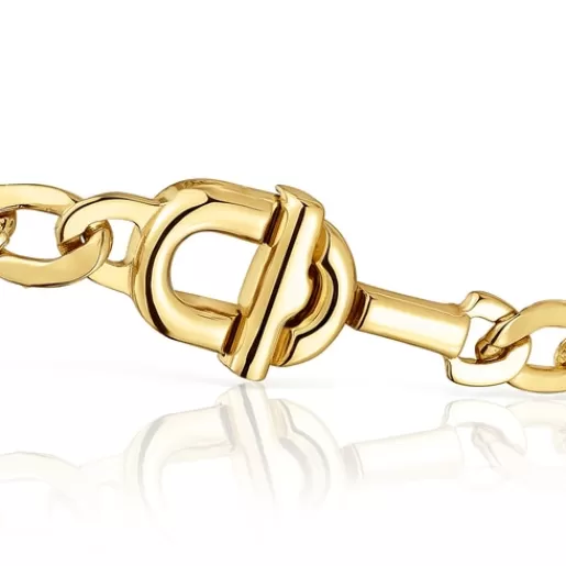 New MANIFESTO curb chain Bracelet with 18kt gold plating over silver Silver Bracelets | Chain Bracelets
