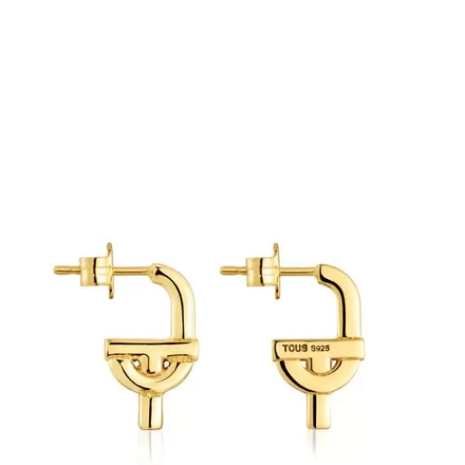 New MANIFESTO Earrings with 18kt gold plating over silver Silver Earrings