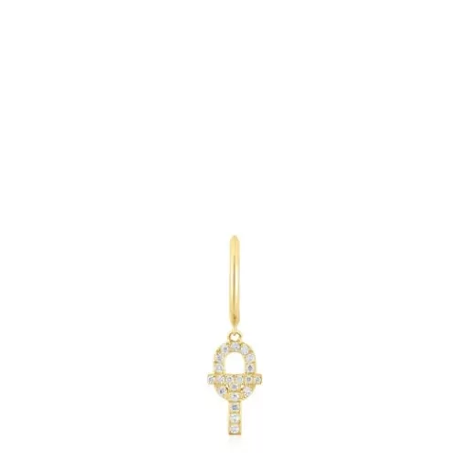 Store MANIFESTO Single Earring with diamonds Gold Earrings | Individual Earrings