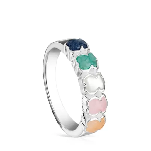 Best Mini Color Ring in Silver with Gemstones 0,5cm. Silver Rings | Small Rings
