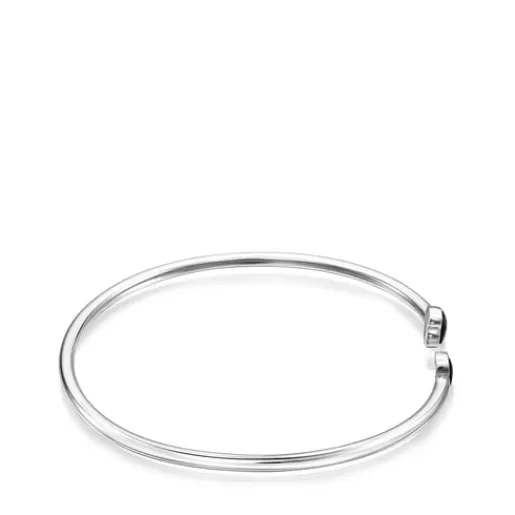 Cheap Mini Onix Bracelet in Silver with Onyx 5,5cm Silver Bracelets | Bangle Bracelets