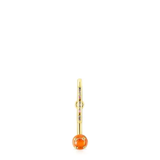 Cheap Vibrant Colors Earring with carnelian and enamel details Silver Earrings | Individual Earrings