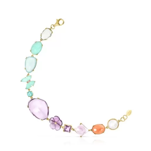 Clearance Vita Bracelet in Gold with Pealrs and Gemstones Gold Bracelets | Pearl Bracelets