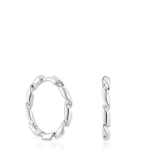 Cheap Twisted 15 mm silver Hoop earrings Silver Earrings | Hoop Earrings